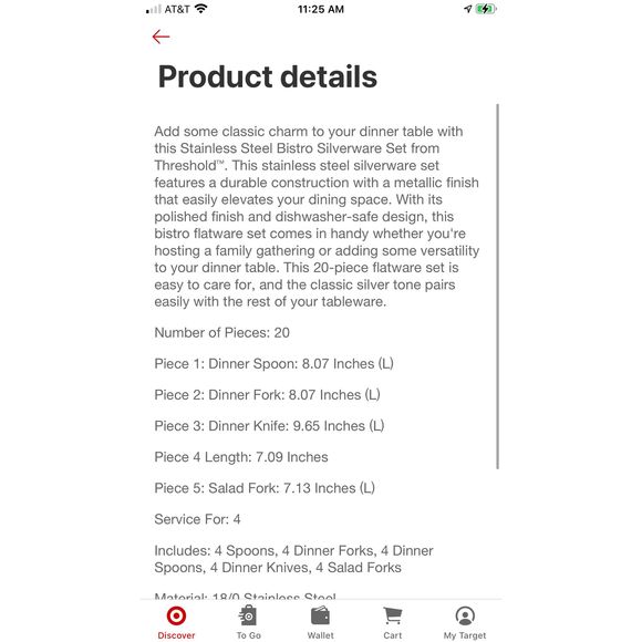 NIB 20-Piece Stainless Steel Hartford Silverware Set by Threshold - Picture 6 of 7